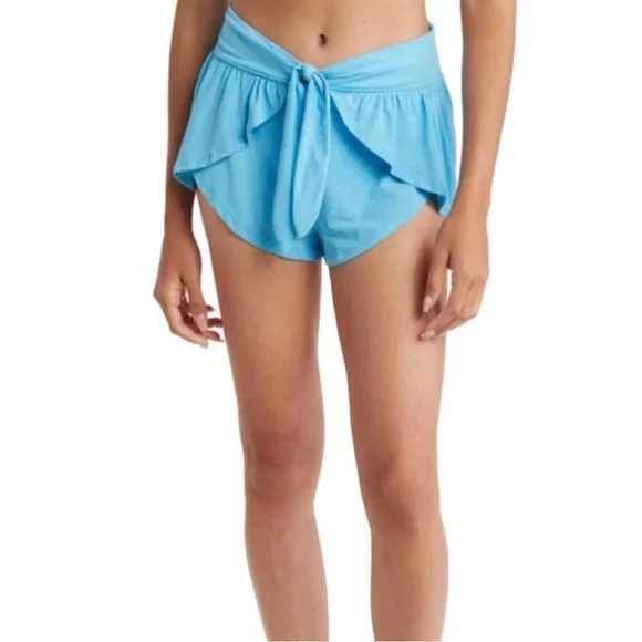 (Sold) Free People Movement Take Five Shorts Turquoise Women’s Size Medium - Picture 1 of 9